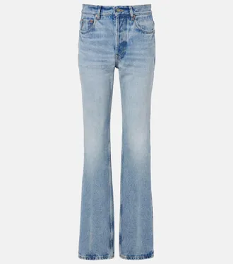 Saint Laurent Nico distressed straight jeans