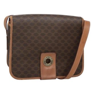 Celine Vintage Macadam Canvas Brown Canvas Backpack Bag (Pre-Owned)