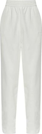 The Mannei Trainingsbroeken met geborduurd logo - Dames - Sweatpants - Wit - L - Katoen - Broeken