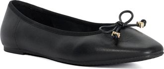 Dune London Womens Ladies Hennie - Brown Leather Ballet Flats - Black - Size UK 4