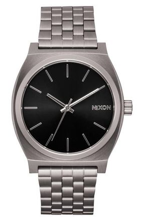Nixon The Time Teller Bracelet Watch, 37mm in Gunmetal /Black Sunray at Nordstrom