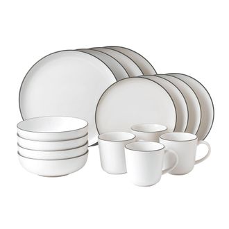 Royal Doulton Gordon Ramsay Bread Street Kitchen Dinnerware Set White, 16 Piece Set