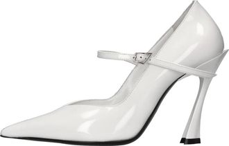 MUGLER 100 Leather Pumps - Dames - Pumps - Wit - 37 EU - Leer - Schoenen