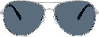 Tory Burch Eleanor sunglasses - women - Metal - 60 - Silver