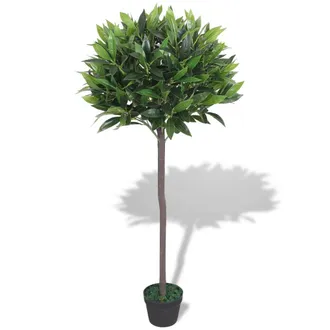 vidaXL Rbol De Laurel Artificial Con Macetero 125 Cm Verde Vidaxl
