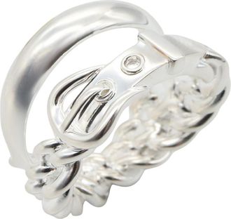Herm&egrave;s Silver Silver 925 Band Ring (Pre-Owned)