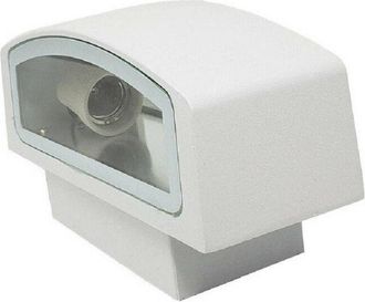 Trade Shop Trade Shop Traesio - Trade Shop - Applique Esterno 2 Vie E27 Max 60 Lampada Faretto Da Parete Luce Plafoniera 910 - Blanco