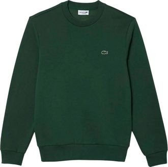 Lacoste Uniseks Fleece Sweatshirt met ronde hals voor volwassenen (Groen)