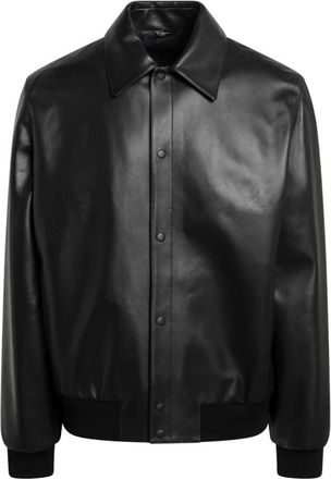Fendi Blouson - Heren - Leren en Su&egrave;de Jassen - Zwart - S - Leer - Jassen