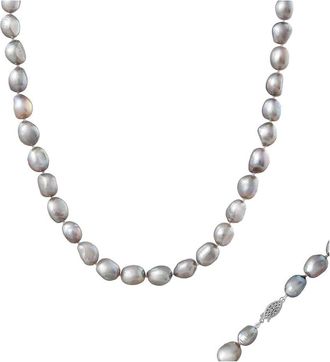 Splendid Pearls 14K 7X11mm Pearl Necklace