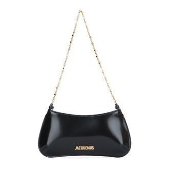 Jacquemus Shoulder Bags, female, Black, Size: ONE SIZE Le Petit Bisou Chaine