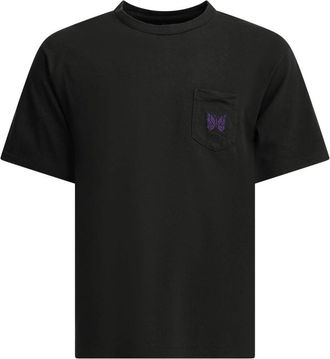 Needles S/S Pocket Tee - Heren - T-shirts - Zwart - M - Katoen - Tops