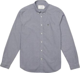 Lacoste Blauw Overhemd met Elegant Ontwerp - Heren - Casual Overhemden - Blauw - M - Katoen - Overhemden