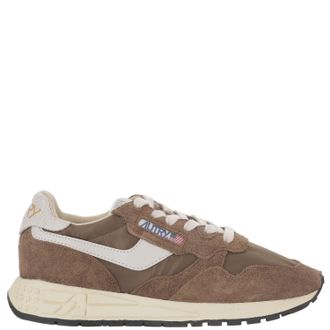 Autry Brown/White Padded Heel Running Sneakers