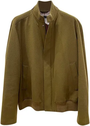 Loro Piana Khaki Cashmere Bomber Jacket Size XXXL