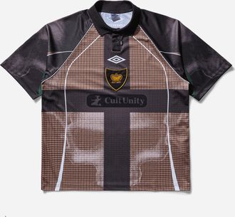 Umbro Men s Cult Unity Check Polo Beige / Black