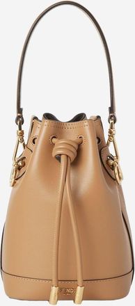 Fendi Womens Mon Tresor Leather Bag Brown Calf Shoulder