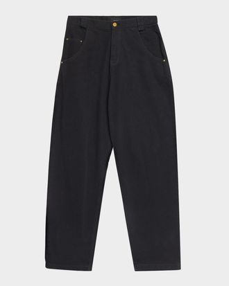 Willy Chavarria Men & apos;s Bad Boy Barrel Leg Jeans