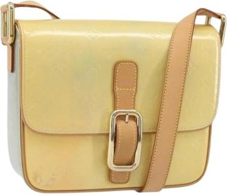Louis Vuitton Pre-owned Cross Body Bags, female, Beige, Size: ONE SIZE Pre-owned Vintage Patent Leather Shoulder Bag