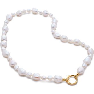 Monica Vinader Nura Reef Irregular Freshwater Pearl Necklace in 18Ct Gold Vermeil /Pearl at Nordstrom Rack