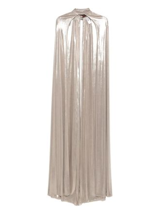 Cristallini Noa cape met hoge hals - Zilver