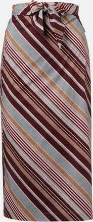 Adriana Degreas Striped cotton-blend beach cover-up