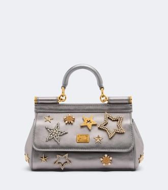 Dolce & Gabbana Sicily Small embellished leather top-handle bag