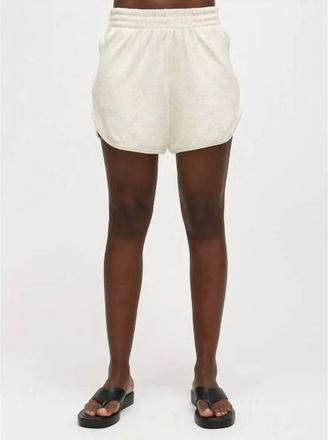 Electric & Rose Track Terry Short In Oatmeal