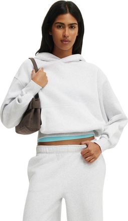 Cotton On Womens Boxy Fleece Hoodie in Light Grey Marle at Nordstrom, Size Xx-Small