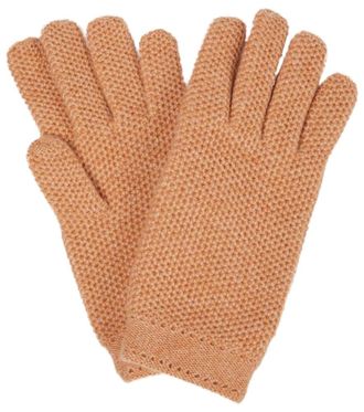 Loro Piana Crochet cashmere gloves