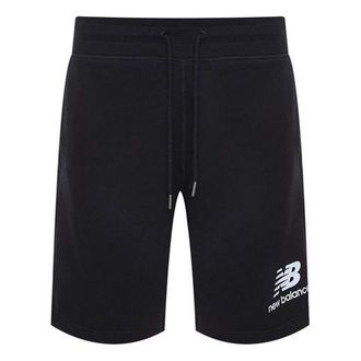 New Balance Essentials Stacked Logo Shorts Black AMS03558-BK