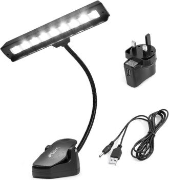 OEM L&aacute;mpara Para Atril De M&uacute;sica: 9 Bombillas Led De Alta Calidad Y Adaptador De Corriente