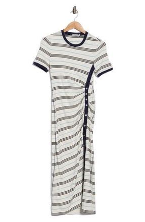 SIMKHAI Shanna Stripe Midi Dress in White Multi Stripe at Nordstrom Rack, Size X-Small