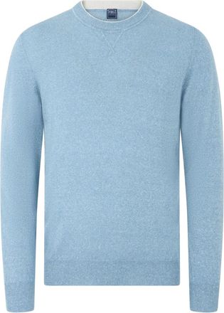 Fedeli Truien & Vesten, Heren, Blauw, M, Linnen, Veelzijdig Casual Sweatshirt
