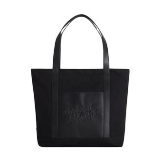 Maison Kitsun&eacute; Tote Bags, female, Black, Size: ONE SIZE Maison Kitsune Bags
