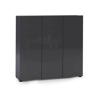 Dmora Sapatero Stamira, Mueble Para Zapatos 10 Estantes, Made In Italy, 34x120x115h Cm Negro Antracita