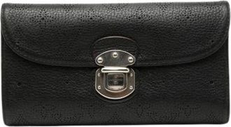 Louis Vuitton Pre-owned Wallets, male, Black, Size: ONE SIZE Pre-owned Mahina Leather Long Wallet