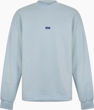HUGO BOSS Mens Cotton Relaxed Fit Crew Sweatshirt - Navy - Size: 36