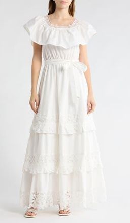 By Design Jane Off the Shoulder Maxi Dress in White at Nordstrom Rack, Size X-Small