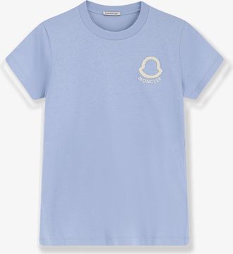 Moncler Cotton T-shirt with flocked logo on the front - MONCLER - gender_Woman