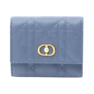 Dior Pre-owned Wallets, female, Blue, Size: ONE SIZE Pre-owned Jolie Hibiscus Leather Wallet