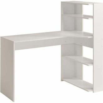 Les Tendances Les Tendances - Scrivania bianca con scaffale L121 cm - Mister