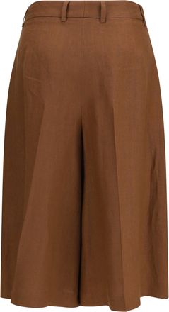 Lardini Womens Straight-Leg Bermuda Shorts Twill With Pleats 430 Viscose; Other Fibres
