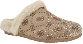 Guess Gascona Rhinestone & Faux Fur Clog in Medium Brown at Nordstrom Rack, Size 9.5