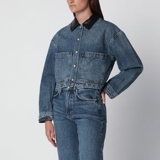 Anine Bing Giacca Yuma in denim blu slavato