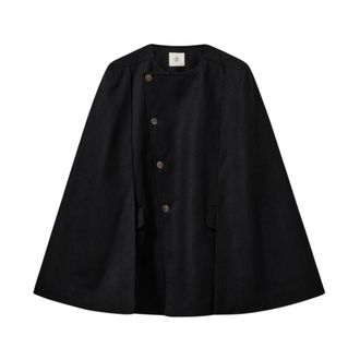 The Garment Balli Cape - Dames - Jassen - Zwart - Maat: S Wol