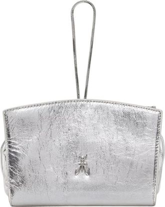 Patrizia Pepe Bolso de mano mini de piel laminada - Bags - Mujer - Gris - ONE SIZE