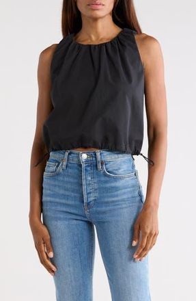 Good American Twill Parachute Bubble Top in Black001 at Nordstrom Rack, Size X-Small