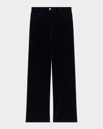 Theory Relaxed Straight Velvet Jeans