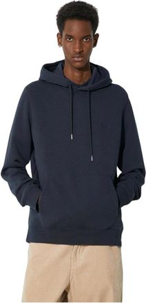 Woolrich Logo Script Hoodie - Heren - Hoodies - Blauw - M - Katoen - Hoodies & sweatvesten